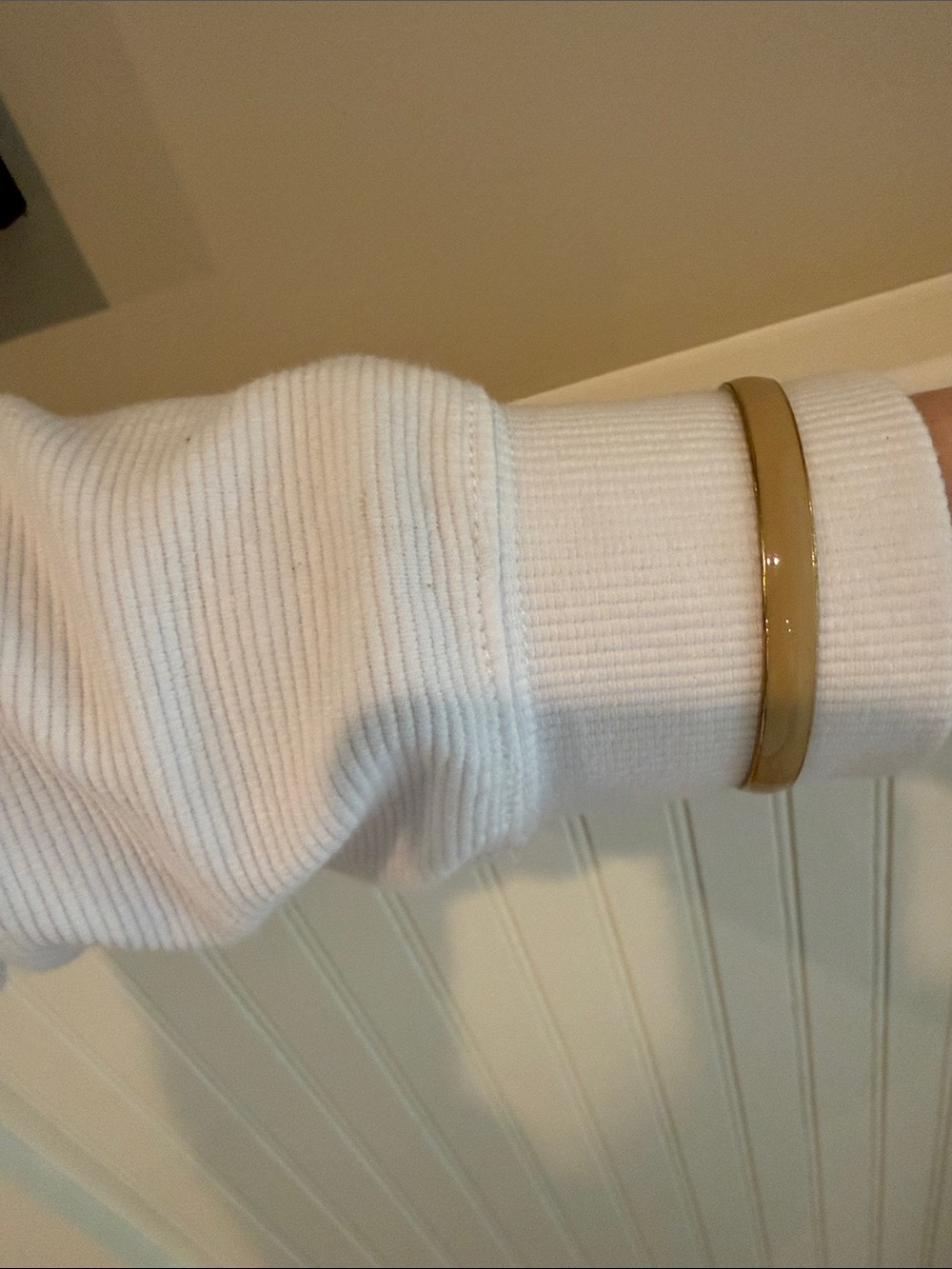 J. Crew Beige Enamel Bangle Bracelet